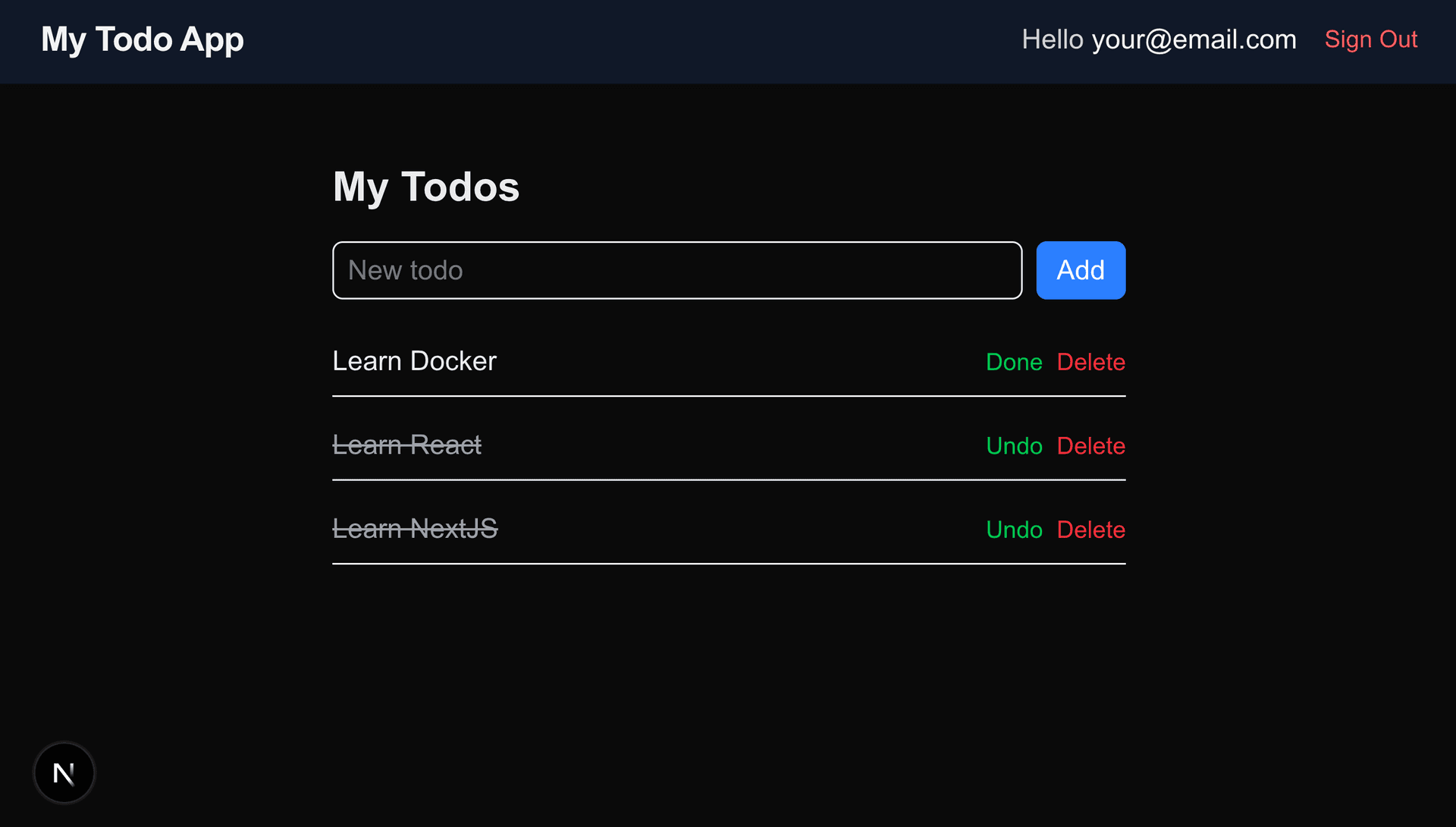 Neon Auth Todo App Demo